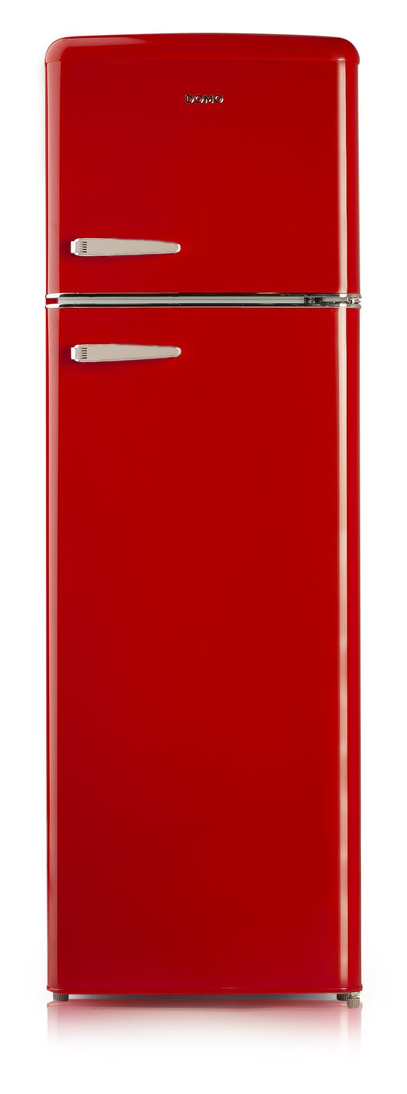 Retro lednice s mrazákem nahoře - červená - DOMO DO929RKR